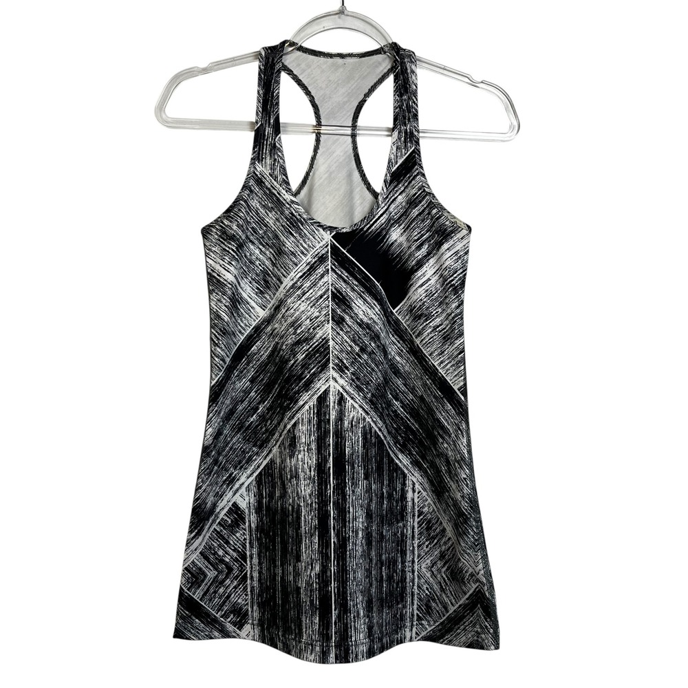 Lululemon Athletica Cool Racerback Tank in‎ Heatwave White Black M